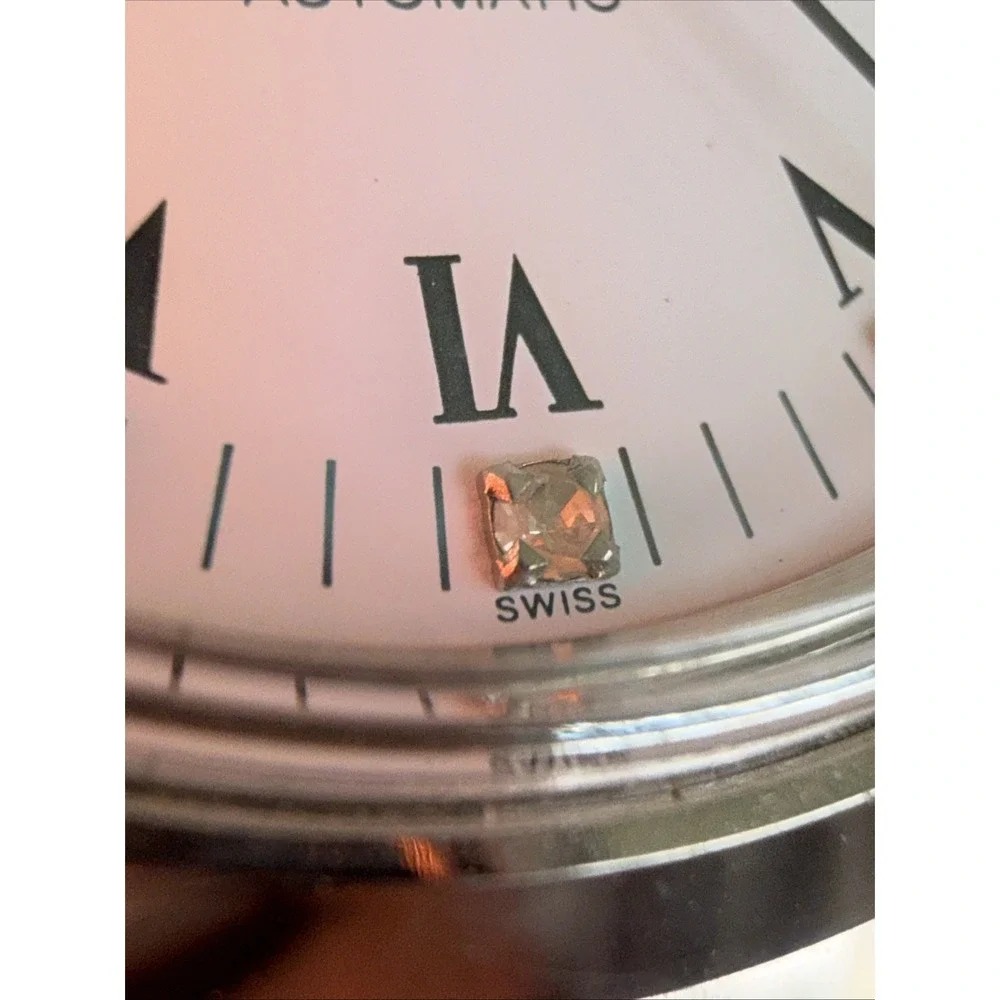 36mm Timon Int 7522/4 Automatic Watch 17 Jewels Date White Dial Presid Bracelet - Picture 11 of 11